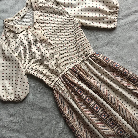 Vintage Dresses & Skirts - VTG Union Made 70s Dress Hippie Boho Festival